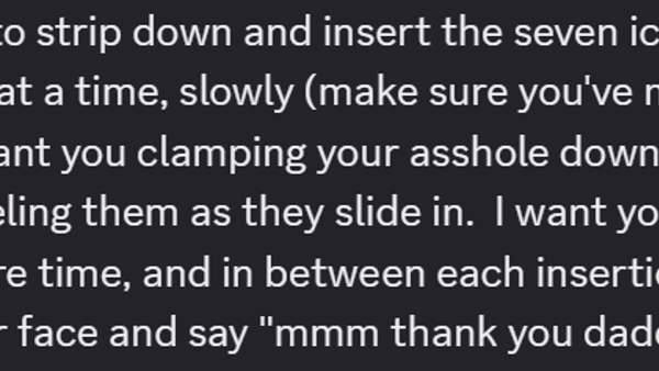 Text instructions for a lengthy humiliating/painful/disgusting task - $25